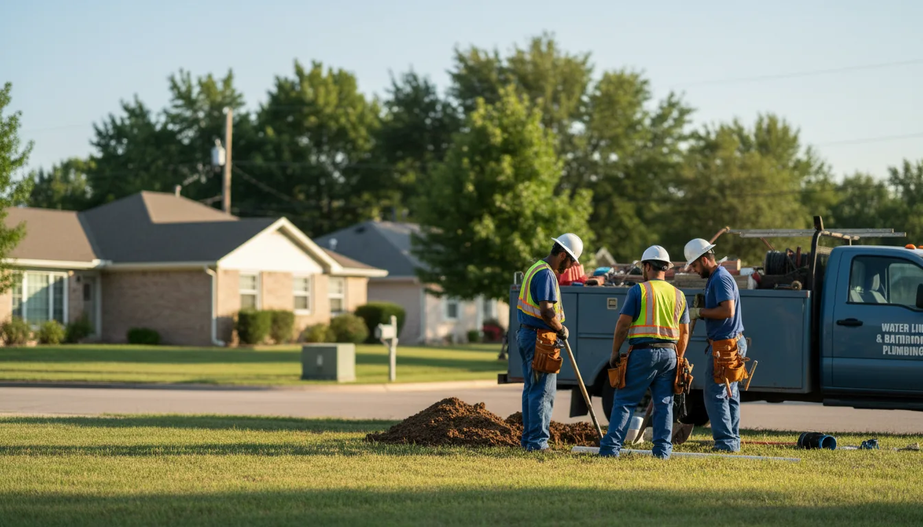 Residential water line and bathroom plumbing service in Quemado, TX